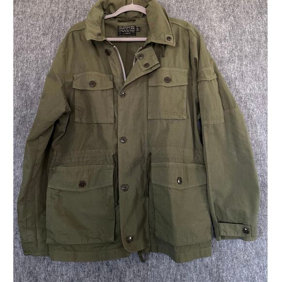 J Crew Men's XL Army Military Field Jacket Green NX-631 Hooded Outdoor Coat - Picture 1 of 7